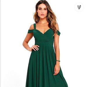 Double shoulder straps lead into a surplice bodice w/ a sweetheart neckline